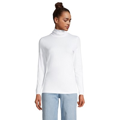 Lands' End Women's Lightweight Jersey Skimming Long Sleeve Turtleneck