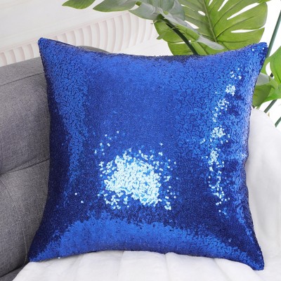 PiccoCasa Decors Sequin Throw Pillow Covers Shiny Sparkling Comfy Satin Cushion Covers