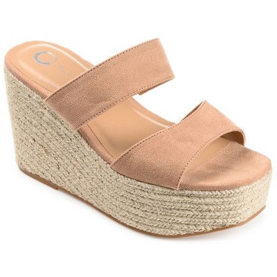 Journee Collection Womens Ilyana Tru Comfort Foam Wedge Heel Espadrille Sandals Tan 12