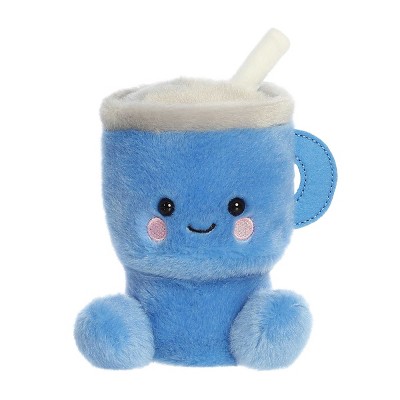 Aurora Mini Cliff Travel Cup Palm Pals Adorable Stuffed Animal Blue 4.5"