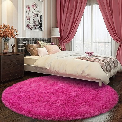 LOVEVOOK Round Rug for Bedroom, Ultra Soft Fluffy Circle Area Rugs for Kids Girls Boys Room, Living Room Playroom Home Decor Rug