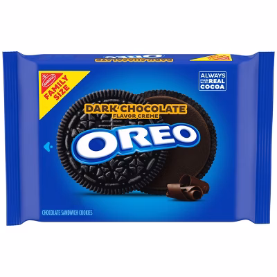 OREO Dark Chocolate Flavor Creme Chocolate Sandwich Cookies Family Size - 17oz
