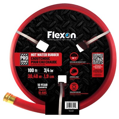 Flexon 3/4" Heavy Duty Hot Water Premium Rubber Garden Hoses