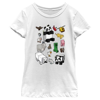 Girl's Minecraft Overworld Mobs T-Shirt