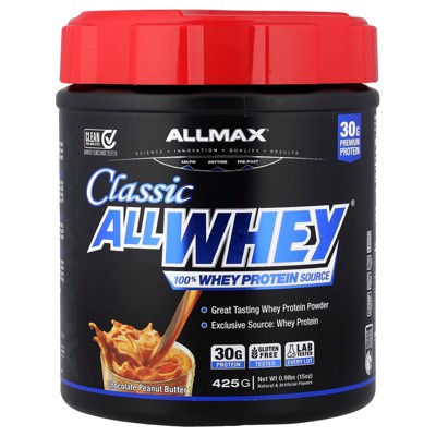 ALLMAX CLASSIC ALLWHEY®, 100% Whey Protein Source, Chocolate Peanut Butter, 0.9 lbs (425 g)