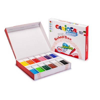CARIOCA Jumbo Maxi Tip Felt Tip Washable Pens School Box - 144 Pieces