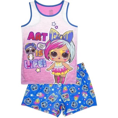 L.O.L. Surprise! Little/Big Girl's 2-Piece Shirt and Shorts Pajama Sets