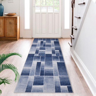 Garvee Large Area Rugs Indoor Machine Washable Runner Rug Modern Geometric Patchwork Carpet Rockwood Collection Rugs for Living Room Bedroom Office
