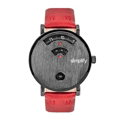 Simplify The 7000 Leather-Band Watch