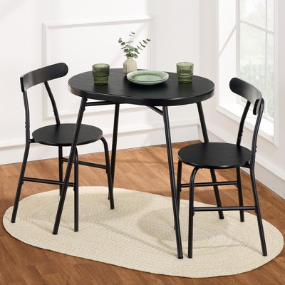 Best Choice Products 3-Piece Modern Oval Dining Table Set, Small Kitchen Dinette w/ 2 Chairs