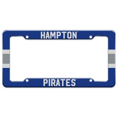 Hampton University Pirates Stripes License Plate Tag Frame