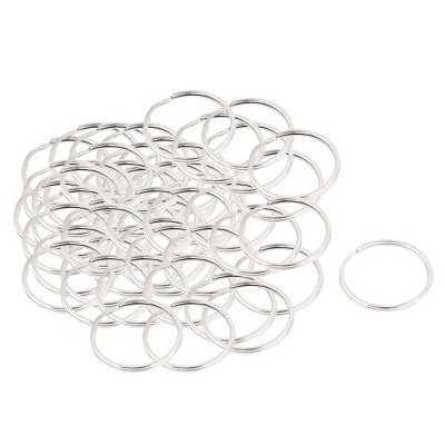 Unique Bargains Split Ring Keyring Handbag Keychain Key Holder 50 Pcs 1" Diameter