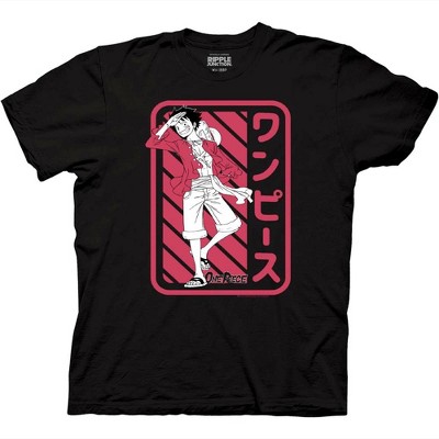 Ripple Junction One Piece Men's Luffy on Red T-Shirt