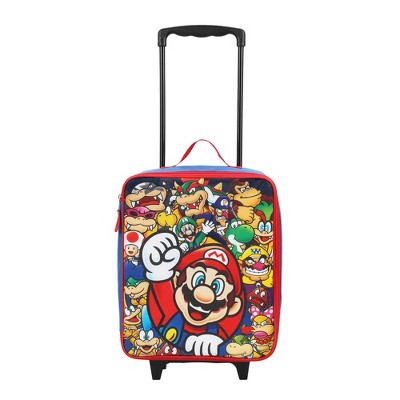 Super Mario Bros Character Group Shot 14" Youth Blue Pilot Case