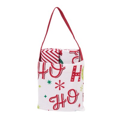 C&F Home Ho Ho Ho Towel & Tote Bag Gift Bundle Set of 3