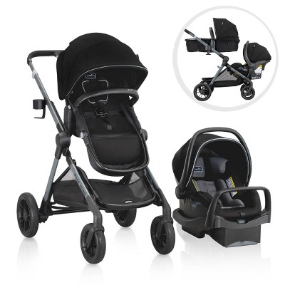 Evenflo Pivot Xpand Travel System with LiteMax Infant Car Seat