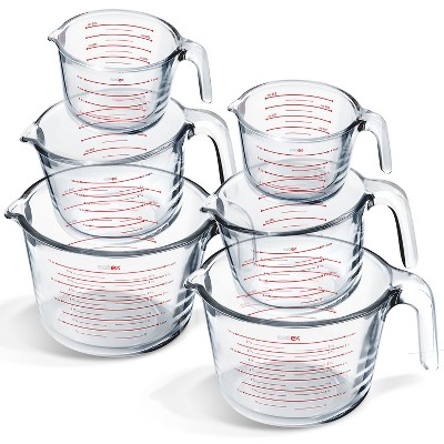 JoyTable Glass Measuring Cups Set, Liquid Measuring Cups, Glass Measuring Cup Set