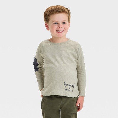 Grayson Mini Toddler Boys' Long Sleeve Pocket Jersey T-Shirt - Olive Green
