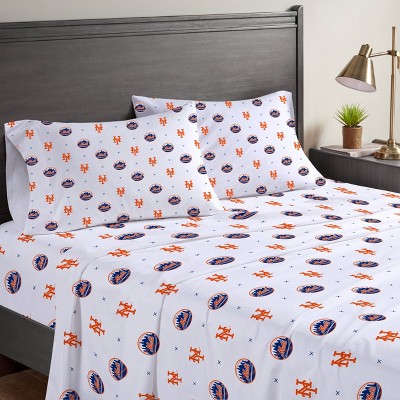 MLB New York Mets Small X Queen Sheet Set