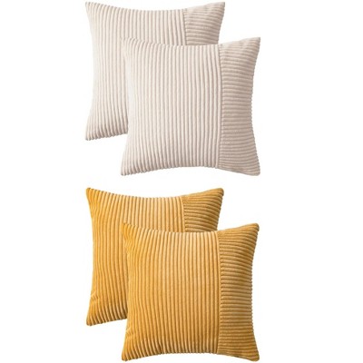 REGALWOVEN 4 Pcs Modern Strip Decorative Throw Pillow Covers for Couch Bed Living Room