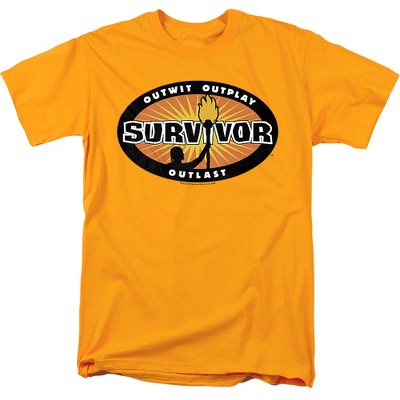 Survivor Gold Burst Adult T-Shirt Gold