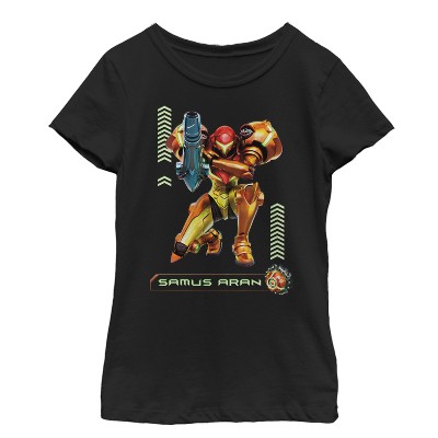 Girl's Nintendo Metroid Samus Pose T-Shirt