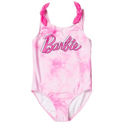 Barbie Girls UPF 50+ One Piece Bathing Suit Little Kid to Big Kid