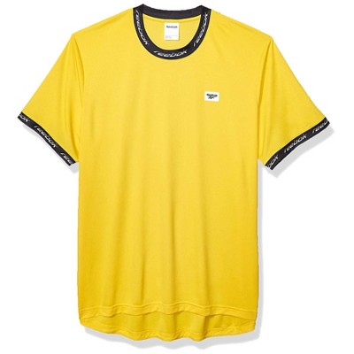 Reebok Mens Logo Trim Embellished T-Shirt