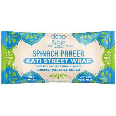 Deep Indian Kitchen Frozen Spinach Paneer Kati Street Wrap - 5oz
