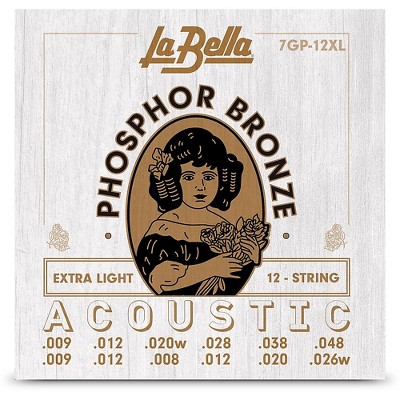La Bella 7GP Phosphor Bronze 12-String Acoustic Guitar Strings
