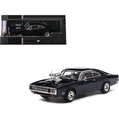 1970 Dodge Charger with Blown Engine Black 1/43 Diecast Model by IXO Models