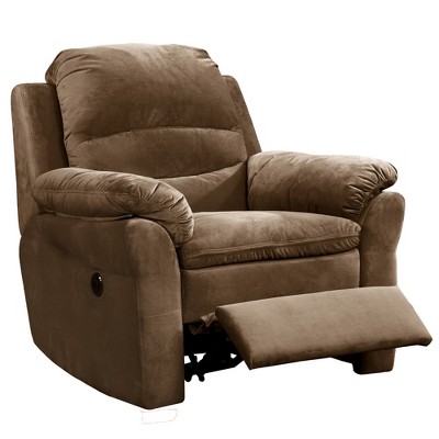 Electric Recliner Chair with USB Port and Gentle Lumbar Massage, Tawny Brown, Ideal for Living Rooms, Home Theaters, or Bedrooms