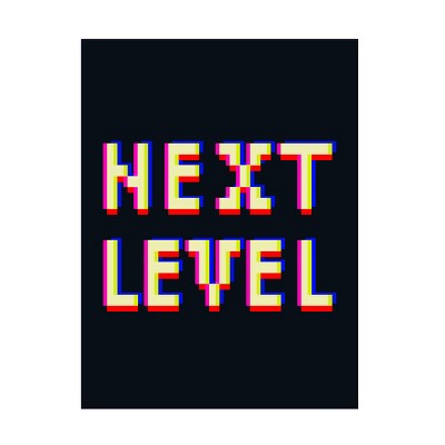 Trademark Fine Art - Victoria Barnes  Pixel Text I Canvas Art