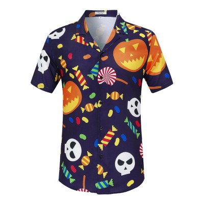 Clearlove Men's Hawaiian Shirt Short Sleeves Printed Button Down Summer Beach Dress Shirts