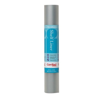 Con-Tact Simple Elegance 5 ft. L X 12 in. W Clear Diamonds Non-Adhesive Shelf Liner (Case of 6)