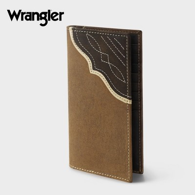 Wrangler Vertical Bifold Genuine Leather Wallet, Contrast Corner Rodeo