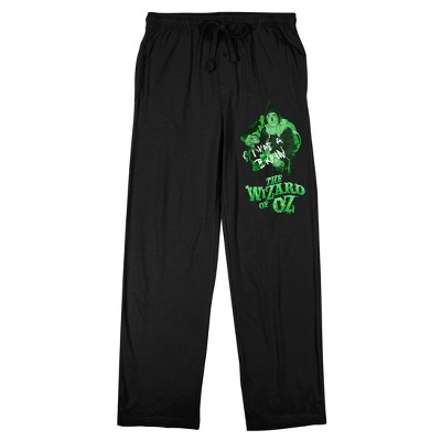 Wizard Of Oz Scarecrow Character Women's Black Sleep Pajama Pants