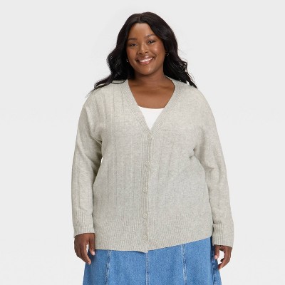 Women's Knit Ribbed Cardigan - Universal Thread™