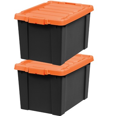 IRIS USA Lockable Heavy Duty Plastic Storage Bins Container with Lids and Secure Latching Buckles