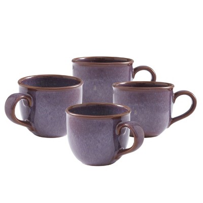 Portmeirion Minerals 12 oz Stoneware Set of 4 Mugs, Dishwasher, Microwave, Freezer, and Oven Safe, Perfect for Tea, Expresso, Latte