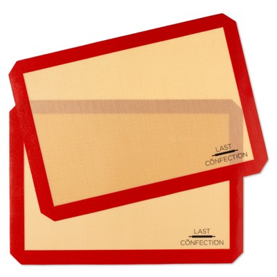 Last Confection Silicone Baking Mat, Set of 2 Professional Non-Stick Food Safe Tray Pan Liners