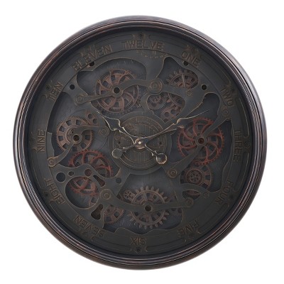 GlasFlength Wall Clocks Non Ticking Clock Digital Wall Clock Silent Vintage Decorative Wall Clocks for Living Room, Black, 30"*4"*30"