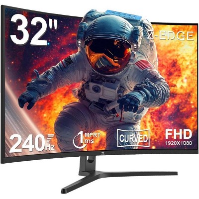 Z-EDGE 32" 240Hz Curved Gaming Monitor, Full HD(1920x1080) FreeSync, HDMI + DisplayPort, Support VESA Mount