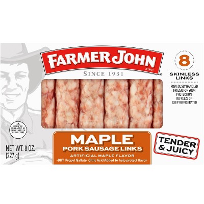 Farmer John Maple Pork Sausage Links - 8oz/8ct
