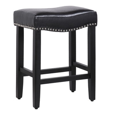 WestinTrends Upholstered Saddle Seat Barstool and Counter Stool