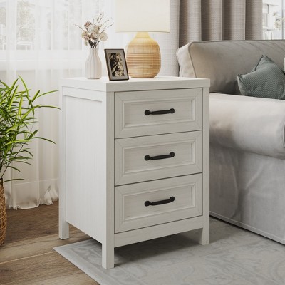 3 Drawer Dresser, Modern Wood Dresser with Raised Panel Drawer Front, Accent Chest of Drawers for Bedroom, Living Room, Entryway