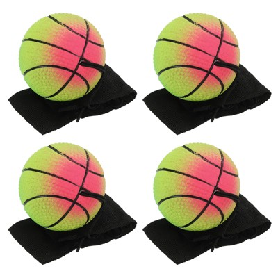 Unique Bargains Rubber Rebound Sports Wrist Ball with String for Exercise 4 Pcs Mixed Colors
