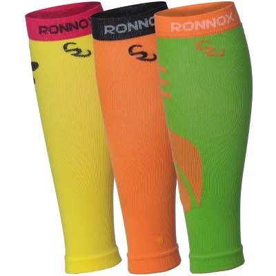 Tipi Toe Unisex 3 Pairs Calf Compression Sleeve Colorful Layers Whimsical Dots 12-14 mmHg Great for Athletic & Medical Use
