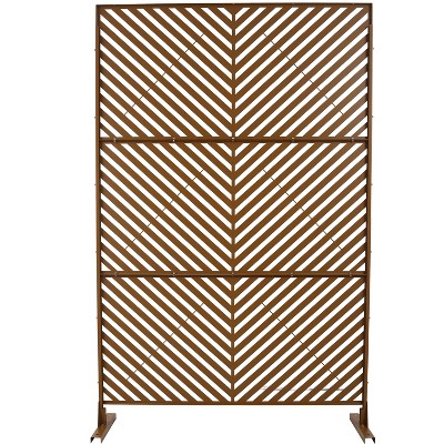 CAVINAS Matrix Metal Decorative Patio Screens, Outdoor & Indoor, Freestanding Decorative Privacy Screen for Deck Balcony Patio