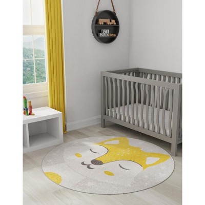 Unique Loom Whimsy Kids Fox Animal Indoor Woven Area Rug